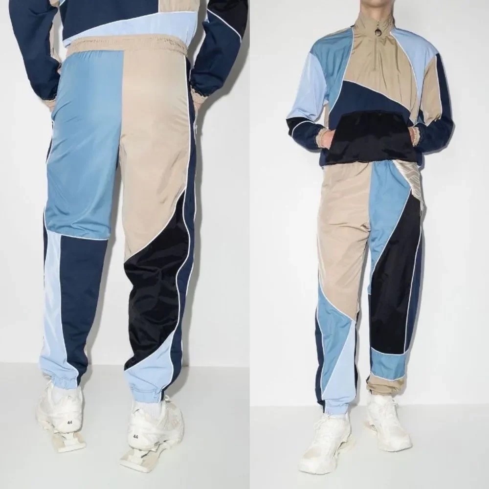 Ahluwalia Mens Colorblock Track Pants Patchwork Joggers Size M $510 Streetwear